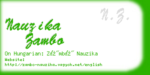 nauzika zambo business card